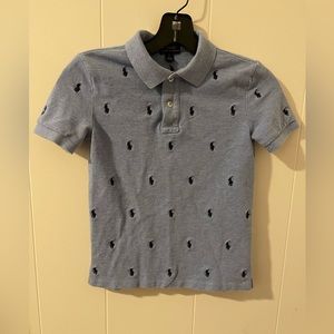 Polo by Ralph Lauren Light Blue Polo Shirt with Navy Pony Embroidery